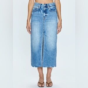 NWT Pistola Alice Denim Midi Skirt in Portrait Vintage Size 28